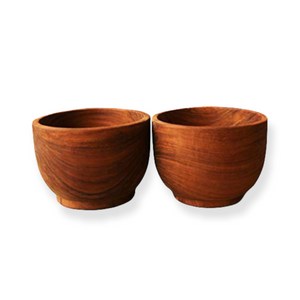 Acacia Wood Small 4" Bowl Set of two