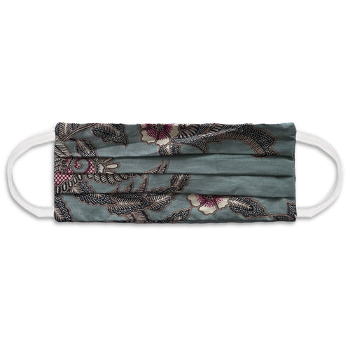 Rectangle Batik Face Mask with Insert Pocket - Light Green