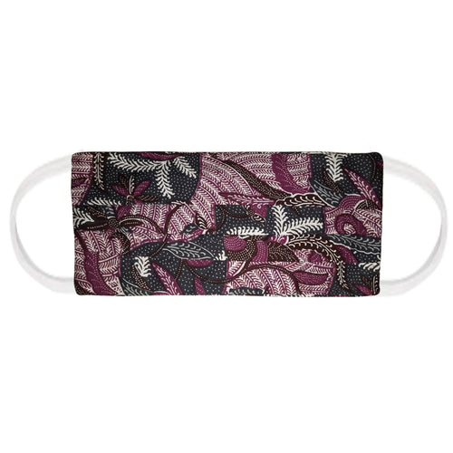 Rectangle Batik Face Mask with Insert Pocket - Purple