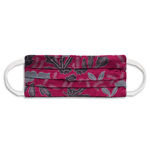 Rectangle Batik Face Mask with Insert Pocket - Red