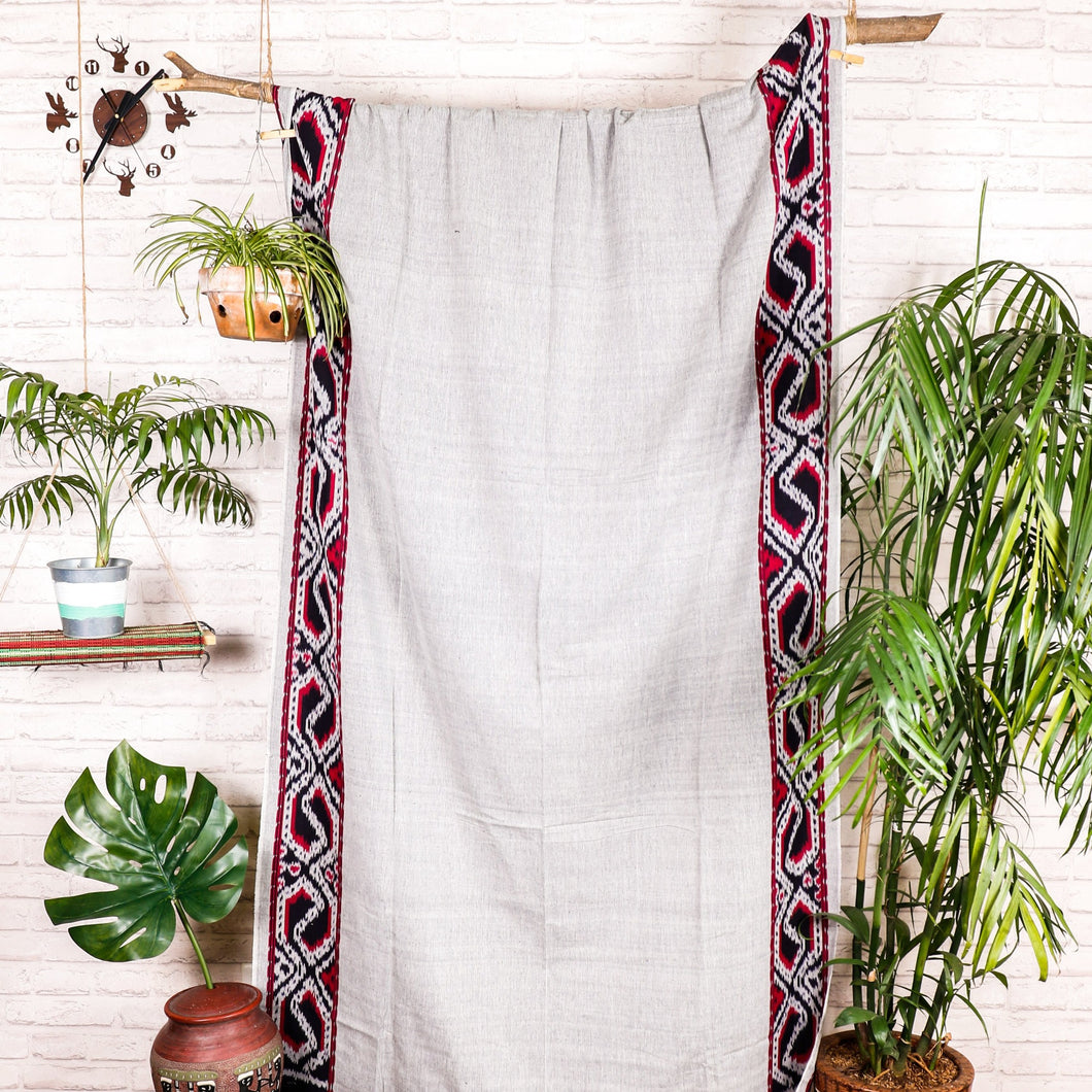 Ikat Blanket Throw, Gray from Toraja, Indonesia