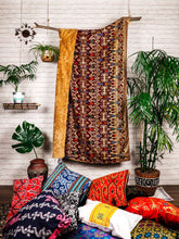 Load image into Gallery viewer, Ikat Blanket Throw, Maroon from Bali, Indonesia