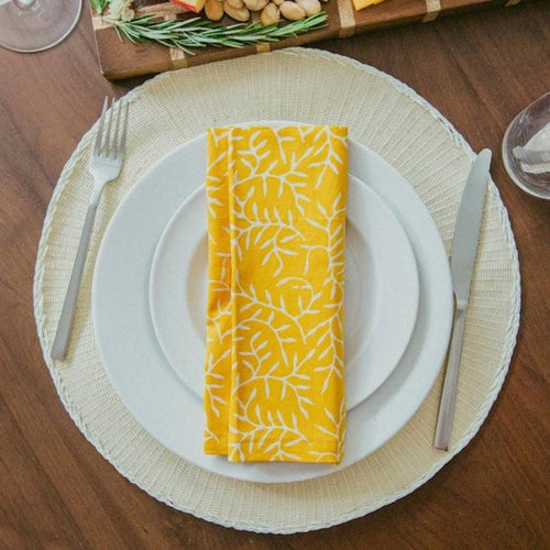 Batik Cloth Napkin Set of Four - Twig