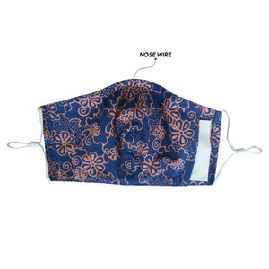 Gili Collection Batik Face Covering - Mangosteen