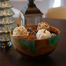 Load image into Gallery viewer, Teak Wood With Resin Big Fruit Bowl