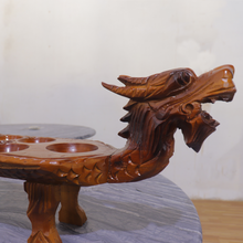 Load image into Gallery viewer, Mancala Teak Wood Dakon Congklak Naga Board Game, Dragon Head Board Game