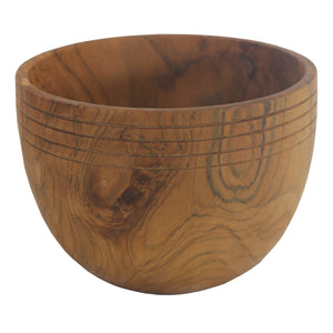Teak wood salad bowl handmade in Indonesia 8inches W x 7.1inches H