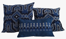 Load image into Gallery viewer, Ikat Pillow Cover, Blue. Cover Only with No Insert. 20inches x 20inches