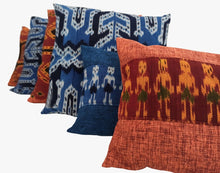 Load image into Gallery viewer, Ikat Pillow Cover, Red. Cover Only with No Insert. 12inches x 20inches