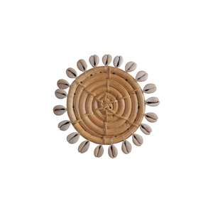 Coaster Rattan & Seashells - Set of Two