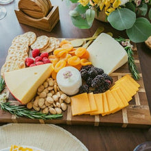Load image into Gallery viewer, Two Toned Wooden Cutting Board / Charcuterie Board / Cheese Plate