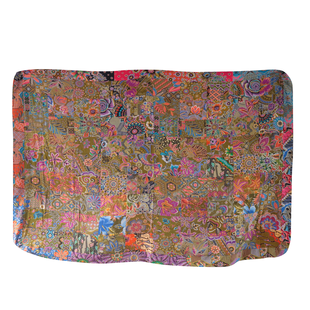 Handmade Reversible Batik Quilt Blanket / Throw - TR0032