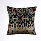 Batik, Ikat Pillow Cover, Black & Gold. Ethnic, Boho Cushion Case. Handwoven in Indonesia. 20x20 inches