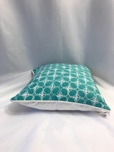 Load image into Gallery viewer, Batik Pillow Cover, Greenish Blue. Cover Only with No Insert. 20&quot; x 20&quot;