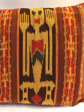 Load image into Gallery viewer, Ikat Pillow Cover, Red, Brown and Black. Cover Only with No Insert. 16inches x 16inches