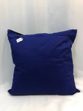 Load image into Gallery viewer, Ikat Pillow Cover, Black and Blue. Cover Only with No Insert. 20&quot; x 20&quot;