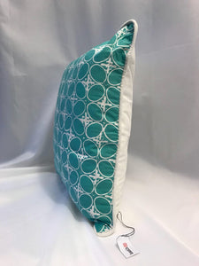 Batik Pillow Cover, Greenish Blue. Cover Only with No Insert. 16inches x 16inches