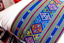 Load image into Gallery viewer, Ikat Pillow Cover, Blue and White. Cover Only with No Insert.. 18&quot; x 18&quot;