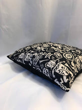Load image into Gallery viewer, Batik, Ikat Pillow Cover, Black &amp; White. Cover Only with No Insert. 16&quot; x 16&quot;