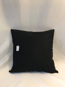 Batik, Ikat Pillow Cover, Black & White. Cover Only with No Insert. 16" x 16"
