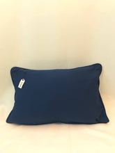 Load image into Gallery viewer, Ikat Pillow Cover, Blue. Ethnic, Boho Cushion Case. Handwoven in Indonesia. 12x18 inches