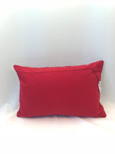 Load image into Gallery viewer, Batik, Ikat Pillow Cover, Red &amp; Black. Ethnic, Boho Cushion Case. Handwoven in Indonesia. 12x18 inches