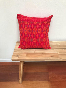 Batik Pillow Cover, Red. Cover Only with No Insert. 20inches x 20inches