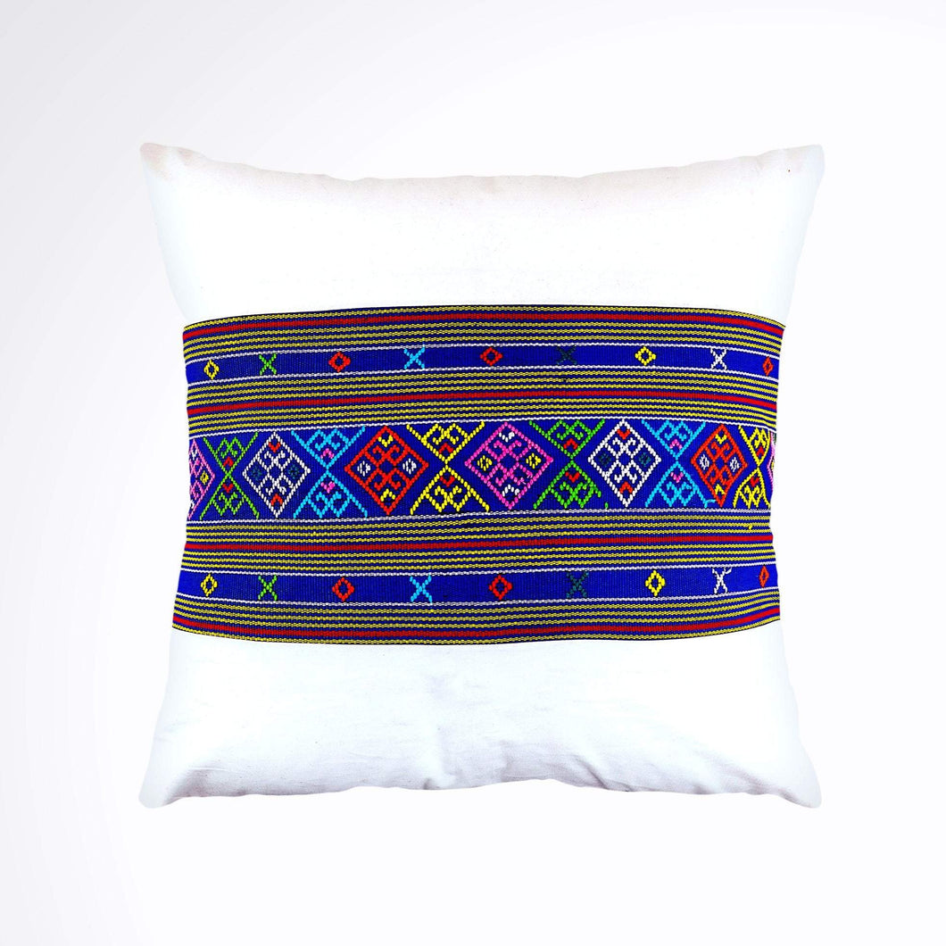 Ikat Pillow Cover, Blue and White. Cover Only with No Insert.. 18