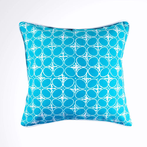 Batik Pillow Cover, Greenish Blue. Cover Only with No Insert. 16inches x 16inches