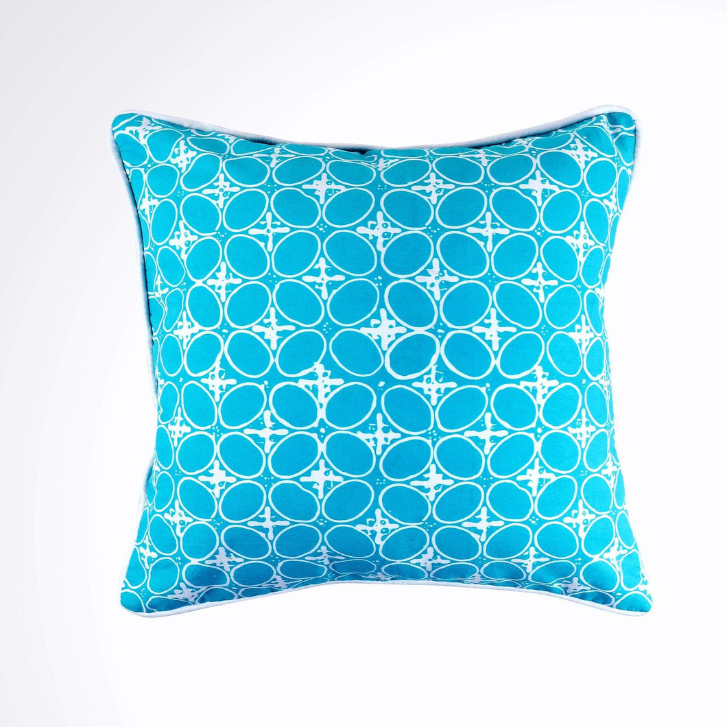 Batik Pillow Cover, Greenish Blue. Cover Only with No Insert. 20