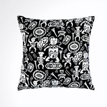 Load image into Gallery viewer, Batik, Ikat Pillow Cover, Black &amp; White. Cover Only with No Insert. 16&quot; x 16&quot;