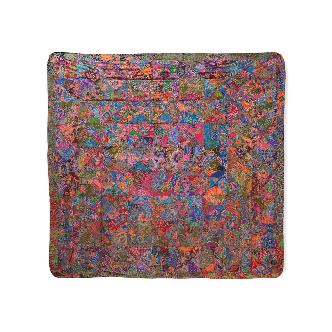 Handmade Reversible Printed Batik Quilt Blanket / Throw - TR0041 Size 87