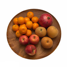 Load image into Gallery viewer, Handmade teak wood round plate 15.75 inches width