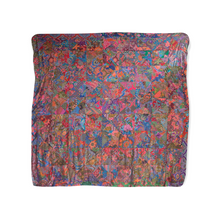 Load image into Gallery viewer, Handmade Reversible Batik Quilt Blanket / Throw - TR0043 - 87&quot;x87&quot;
