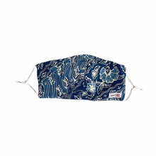 Load image into Gallery viewer, Hand Dyed Indonesia Batik Face Mask Three Layers 100% Cotton with Nose Wire Filter Pocket Soft Elastic Band