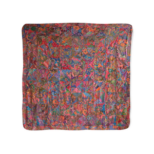 Handmade Reversible Batik Quilt Blanket / Throw - TR0045 - Queen and King Bed Size 87"x87"