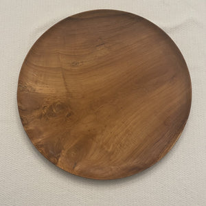 Handmade teak wood round plate 15.75 inches width