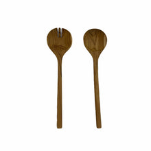 Load image into Gallery viewer, Teak Wood Salad Spoon and Fork Set