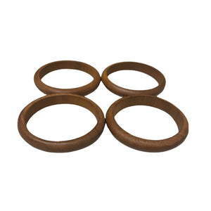 Teak Wood Napkin Ring - Set of Four