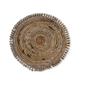 Placemats Banana Leaves & Seashells - Set of Two