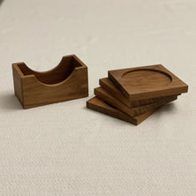 Load image into Gallery viewer, Handmade Teak Wood Coaster Set of Four - Square