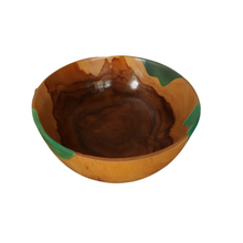 Load image into Gallery viewer, Teak Wood With Resin Big Fruit Bowl
