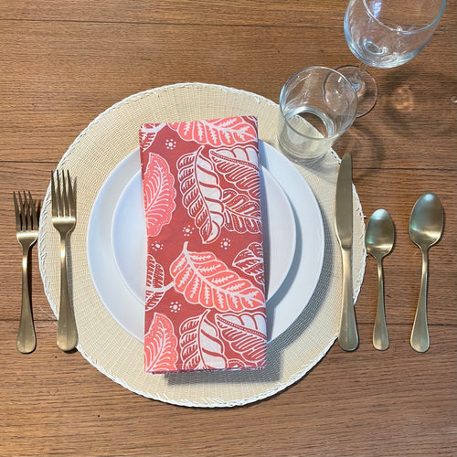 Batik Cloth Napkin Set of Four - Leafy Paradise