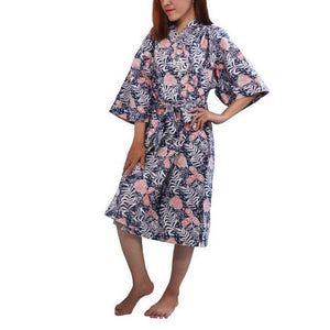 Handmade Batik Robe/ Kimono - Cotton - Orange Blossom
