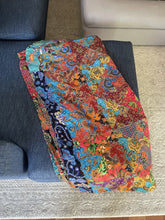 Load image into Gallery viewer, Handmade Reversible Batik Quilt Blanket / Throw - Calming Blue