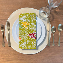 Load image into Gallery viewer, Batik Cloth Napkin Set of Four - Taro Leaf