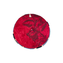 Load image into Gallery viewer, Patchwork Circle Wall Hanging Fabric Art Wall Decor Hand Sewn 20&quot; - Blue &amp; Pink