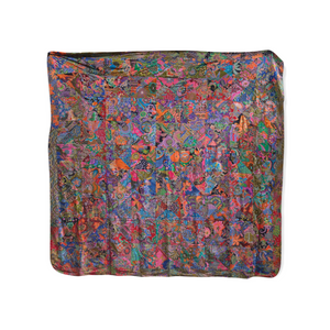 Handmade Reversible Printed Batik Quilt Blanket / Throw - TR0041 Size 87"x87"
