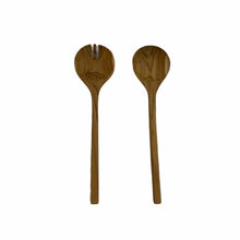 Load image into Gallery viewer, Large Suar Wood Salad Bowl &amp; Servers Teak Set