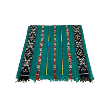 Load image into Gallery viewer, Ikat Blanket Throw, Green, Handwoven in Indonesia